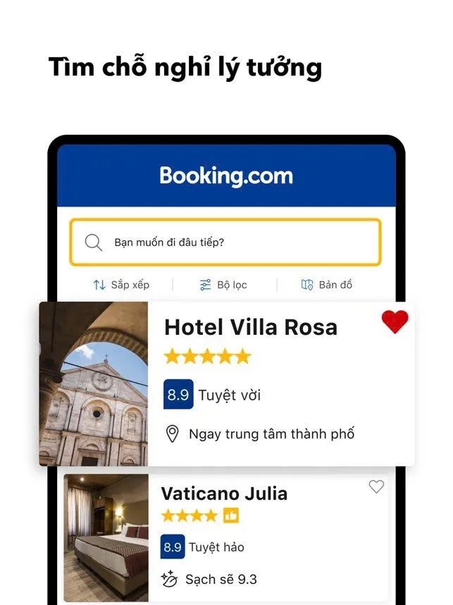 bookingcom là ứng dụng tuyệt vời nếu muốn so sánh giá phòng